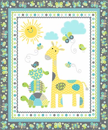 Quilting Treasures Lullaby Baby Animal Picture Patches Panel - Cream-n –  North Shore Quilting