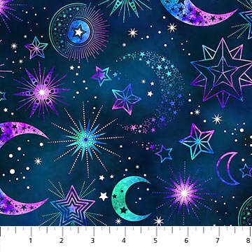 COSMIC UNIVERSE par Northcott Fabrics Space 100% Coton Patchwork Tissu
